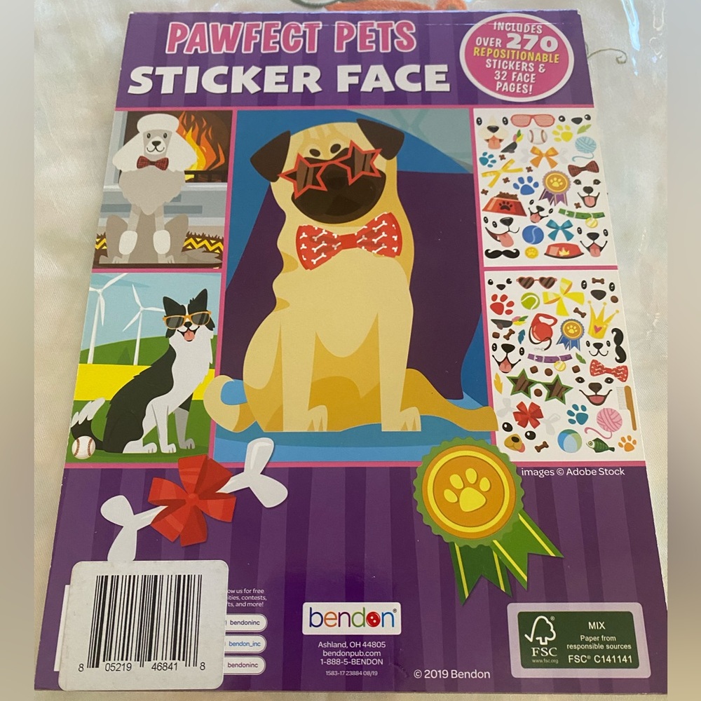 Bendon Pawfect Pets Sticker Face Book - Picture 3 of 4